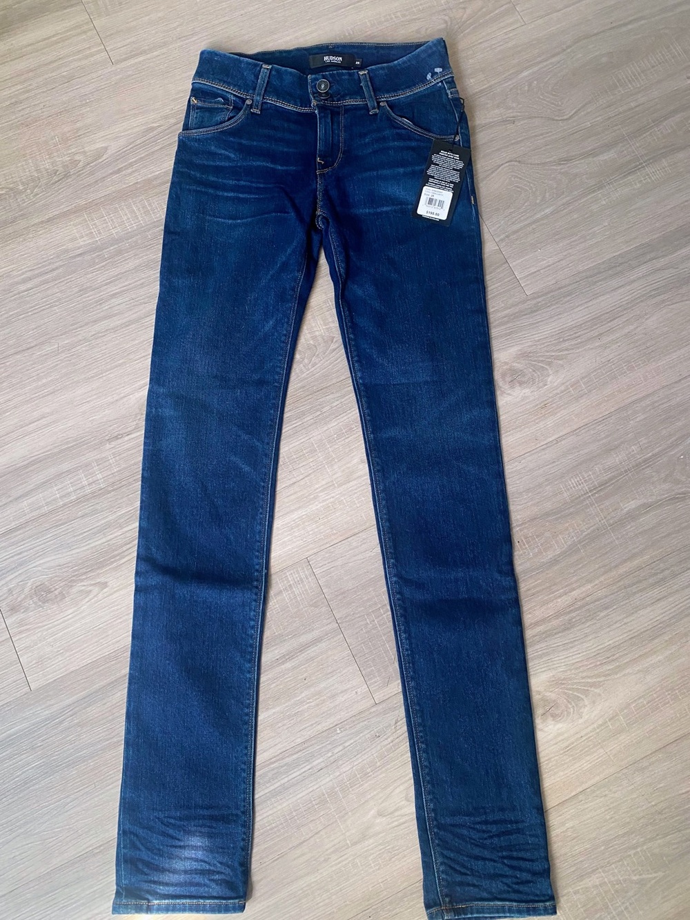 NWT $195 Hudson Collin Jeans Dark Blue Skinny Jeans ~25
